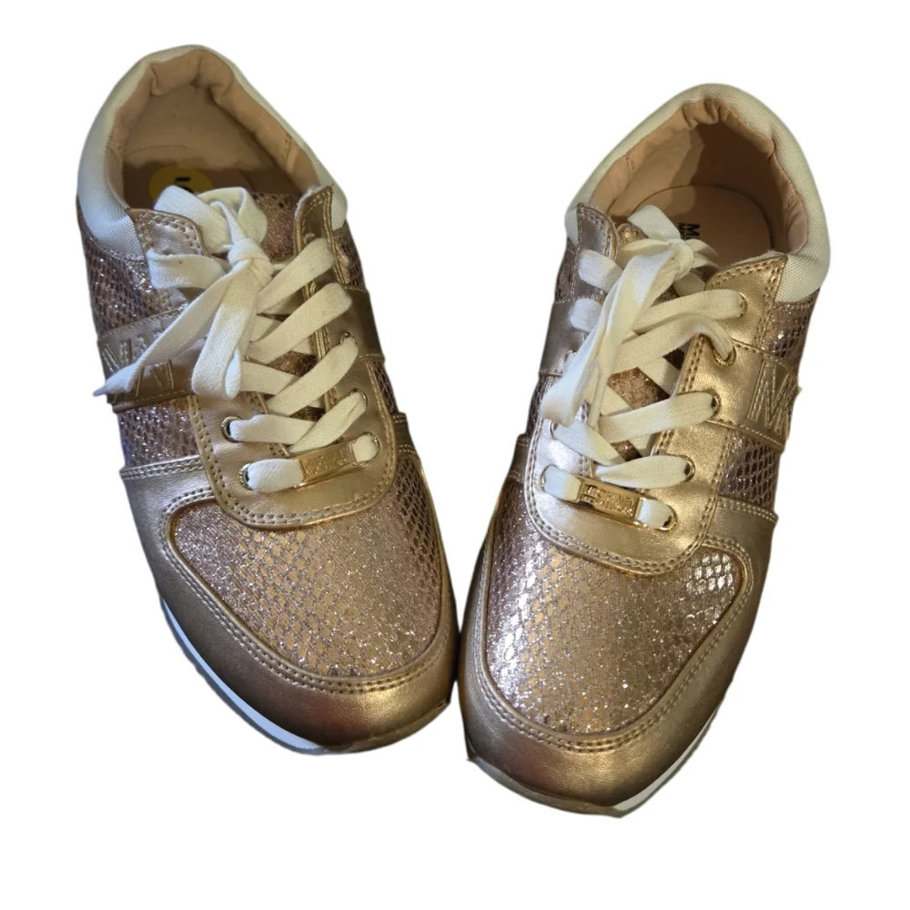 Michael Kors Osaka Rose Gold Sneakers NWOB - Picture 15 of 17
